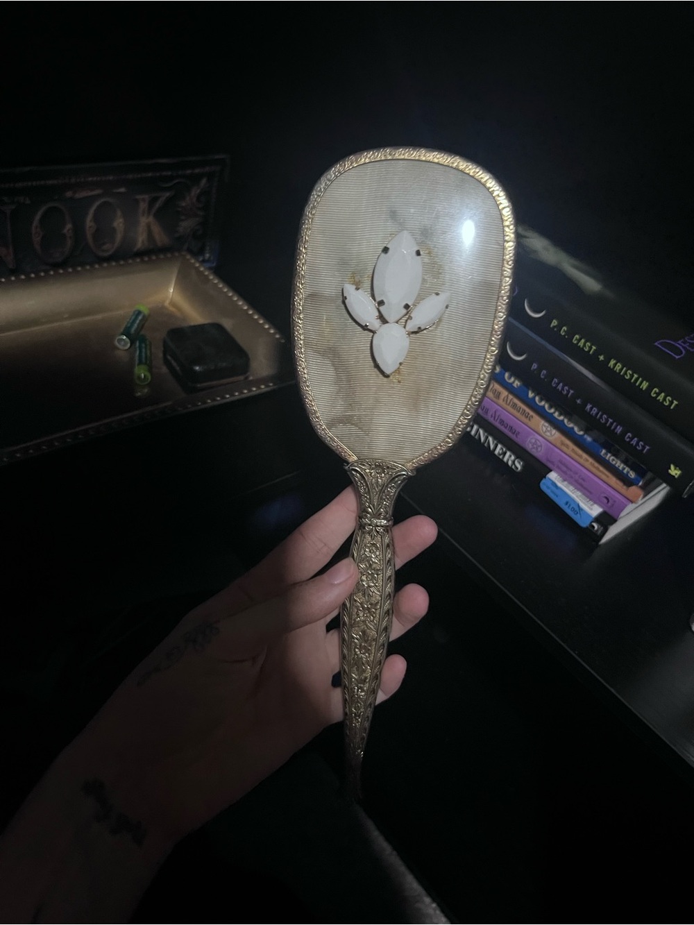Ornate Gold Hand brush Decorative Home Accent